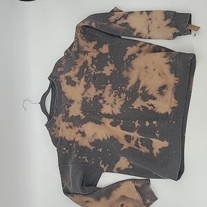 Bleach Dyed starter sweatshirt gray large